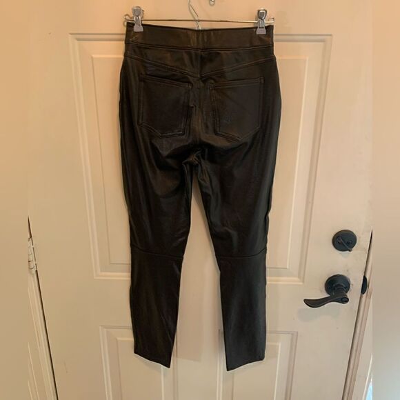 SPANX Faux Leather Jeggings size XS Black with light shimmer - Picture 5 of 6